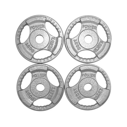 Image of Body Power Standard Tri Grip Discs 1.25kg (x4)