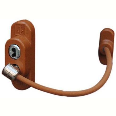 Image of Penkid Window Restrictor Lock - Light Brown