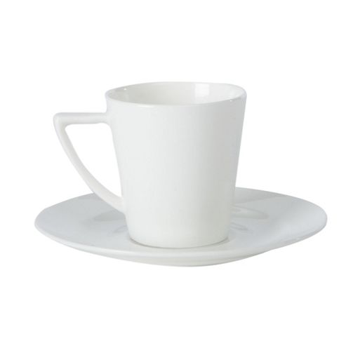 Image of Linea Bone China Eternal Espresso Cup And Saucer In White