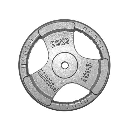 Image of Body Power Standard Tri Grip Discs 20kg (x2)