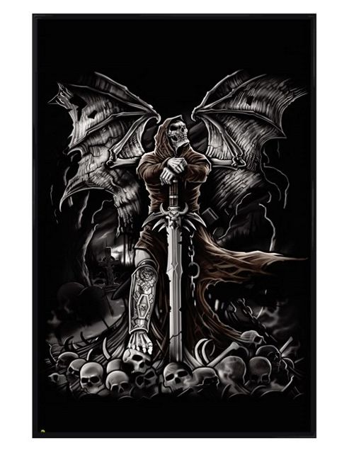 Image of Gloss Black Framed Gravestone Poster