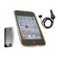 Black WAVE Case, LCD Screen Protector, Car Charger - Apple iPod Touch 4