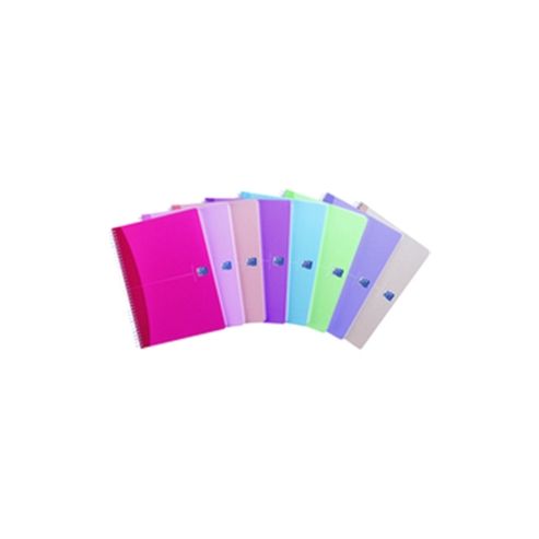 Image of Oxford Wirebound Notebook A5 90gsm 180pp Assorted Pack 5 Pearlescent Feint/margin 100101291