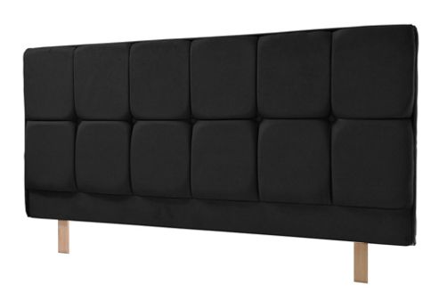 Image of Humza Amani Milan Upholstered Headboard - Black - Single 3ft