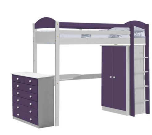 Image of Maximus High Sleeper Set 2 White And Lilac
