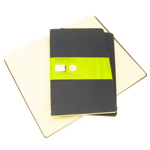 Image of Moleskine Cahier Plain Large 3 Pack Blue Cover