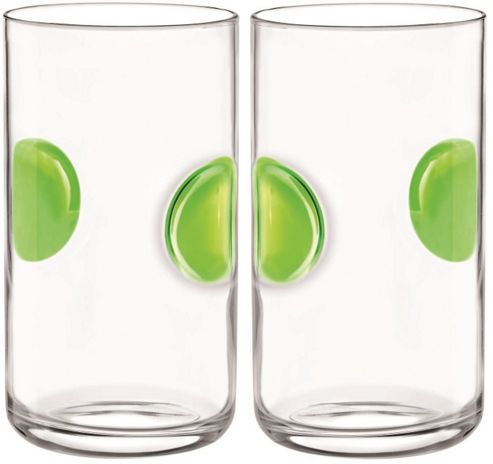 Image of Bormioli Rocco Giove Water Tumbler Glasses - Set Of 2 - Green - 490ml