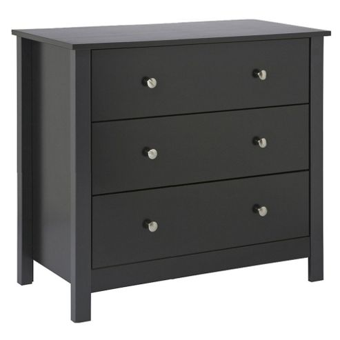 Image of Valufurniture Florence Black 3 Drawer Chest