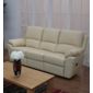 Furniture Link Monzano Three Fixed Seat Sofa in Ivory - Chestnut