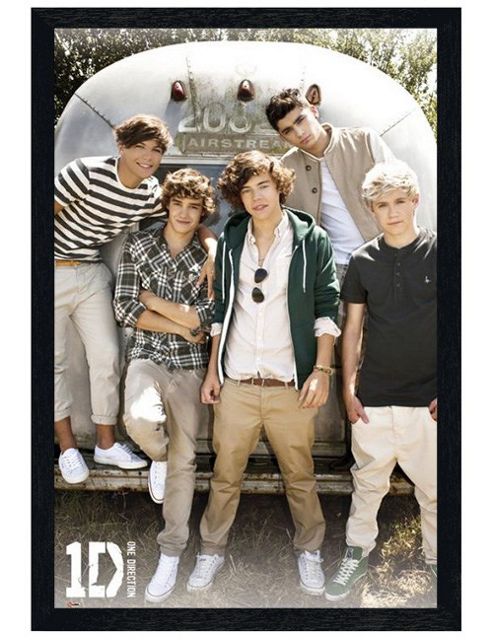 Image of One Direction Black Wooden Framed Jetsetters 1d Poster