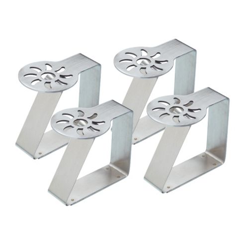 Image of Kitchen Craft Stainless Steel Table Cloth Clips - Sun Pattern