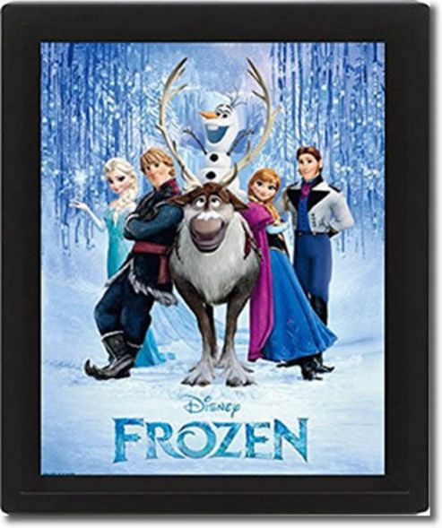 Image of Disney Frozen Framed 3d Bedroom Picture, 26 X 20 Cm