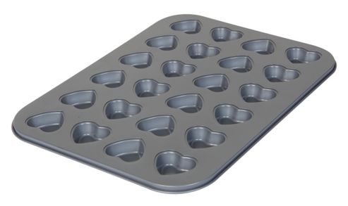 Image of Dexam Non Stick 24 Cup Mini Heart Cake Tin