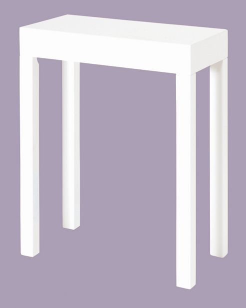 Image of Urbane Designs Linea 68cm Side Table / Lamp Table In White