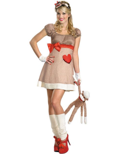 Image of Ms Sock Monkey Costume Large