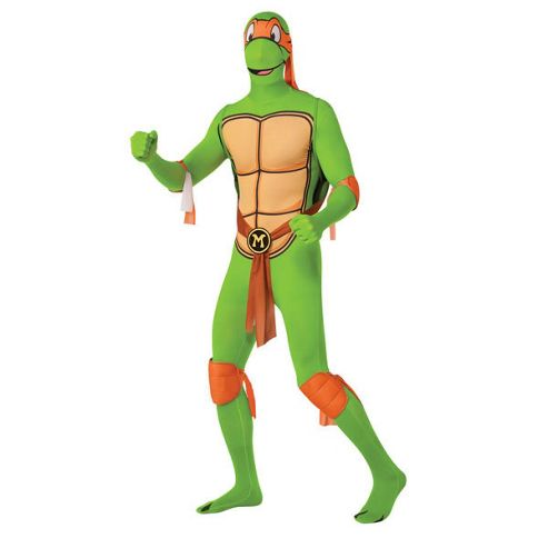 Image of 2nd Skin Tmnt Michelangelo - Adult Costume Size: 34-36
