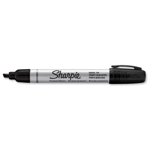 Image of Sharpie Metal Permanent Marker Small Chisel Tip 4.0mm Line Black Ref S0945770 [pack 12]