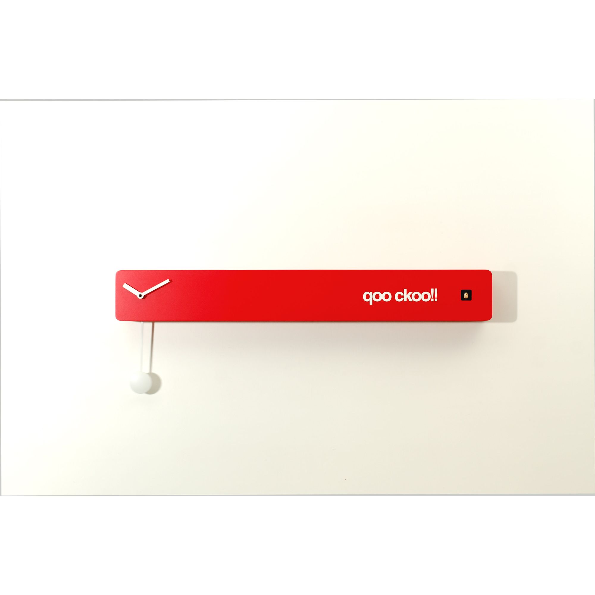 Progetti q02 Horizontal Wall Clock - Red at Tesco Direct