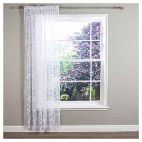 Image of Regency Voile Slot Top Curtain W137xl122cm (54x48"), - White