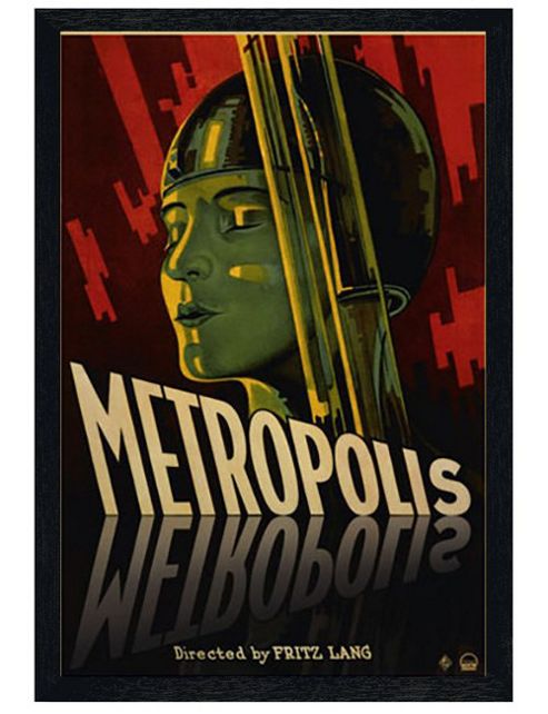 Image of Metropolis Black Wooden Framed Movie Score Poster