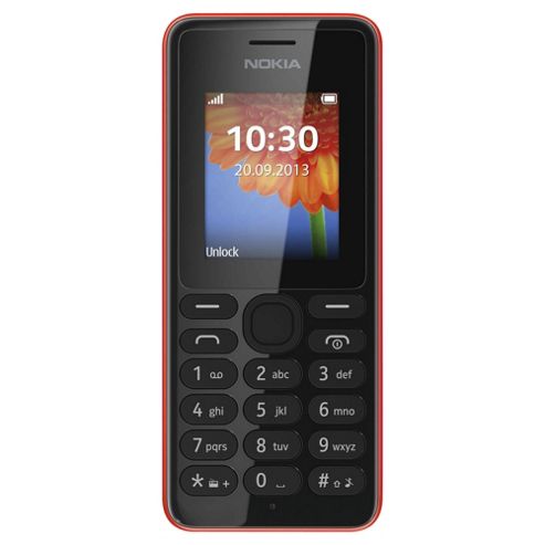 Image of Tesco Mobile Nokia 108 Red