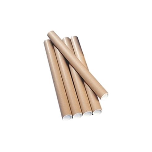 Image of Ambassador Postal Tube Cardboard With Plastic End Caps L1140xdia.102mm Ref Pt102151140 [pack 12]