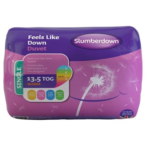 Image of Slumberdown Single Duvet 13.5 Tog - Feels Like Down