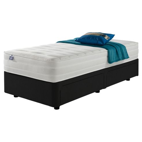 Image of Silentnight Mirapocket 1200 Ortho Memory Non Storage Single Divan Charcoal No Headboard
