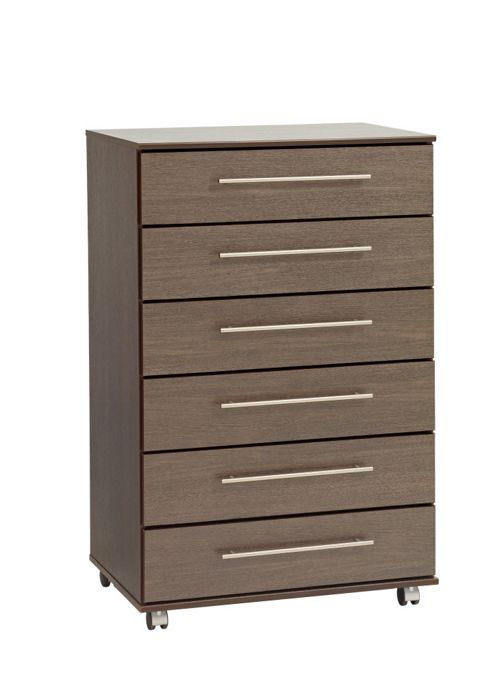 Image of Ideal Furniture New York 6 Drawer Chest - Gloss Black