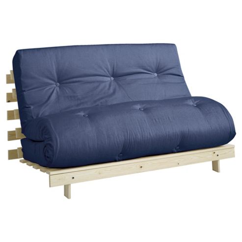 Image of Helsinki Pine Double Futon With Mattress Blue