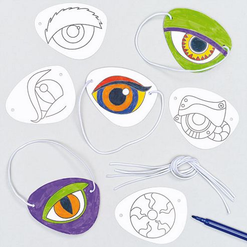 Image of Halloween Colour-in Eye Patches (pack Of 15)