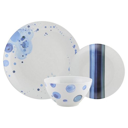 Image of Splash Stripe Dinner Set, 12 Piece, 4 Person