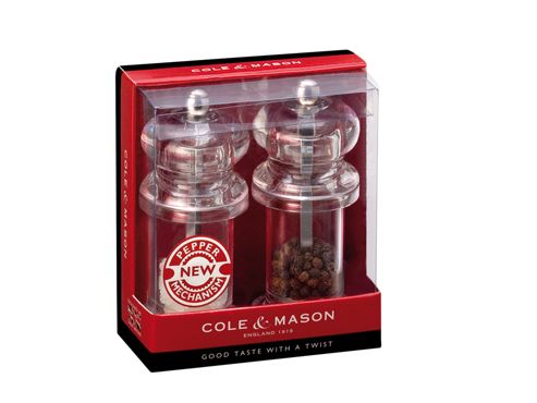 Image of Cole & Mason 575 Salt/pepper Black Acrylic Mill