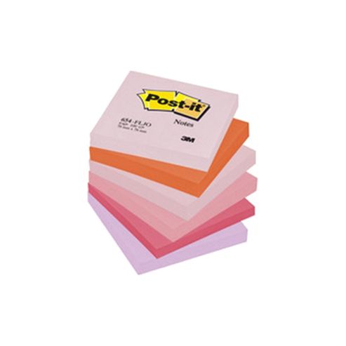 Image of 3m Post-it Note Joyful Colours Rainbow Pack Of 12 76x76mm 654fl