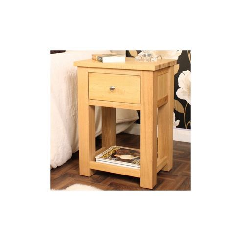 Image of Aston Oak One Drawer Lamp