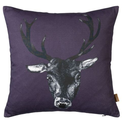Image of Graduate Collection Stag Cushion - Plum