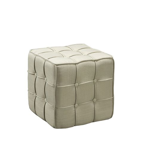 Image of Calista Ottoman Beige Fabric