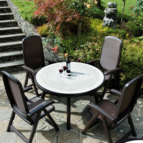 Image of Nardi Toscana 5 Piece Dining Set - Coffee