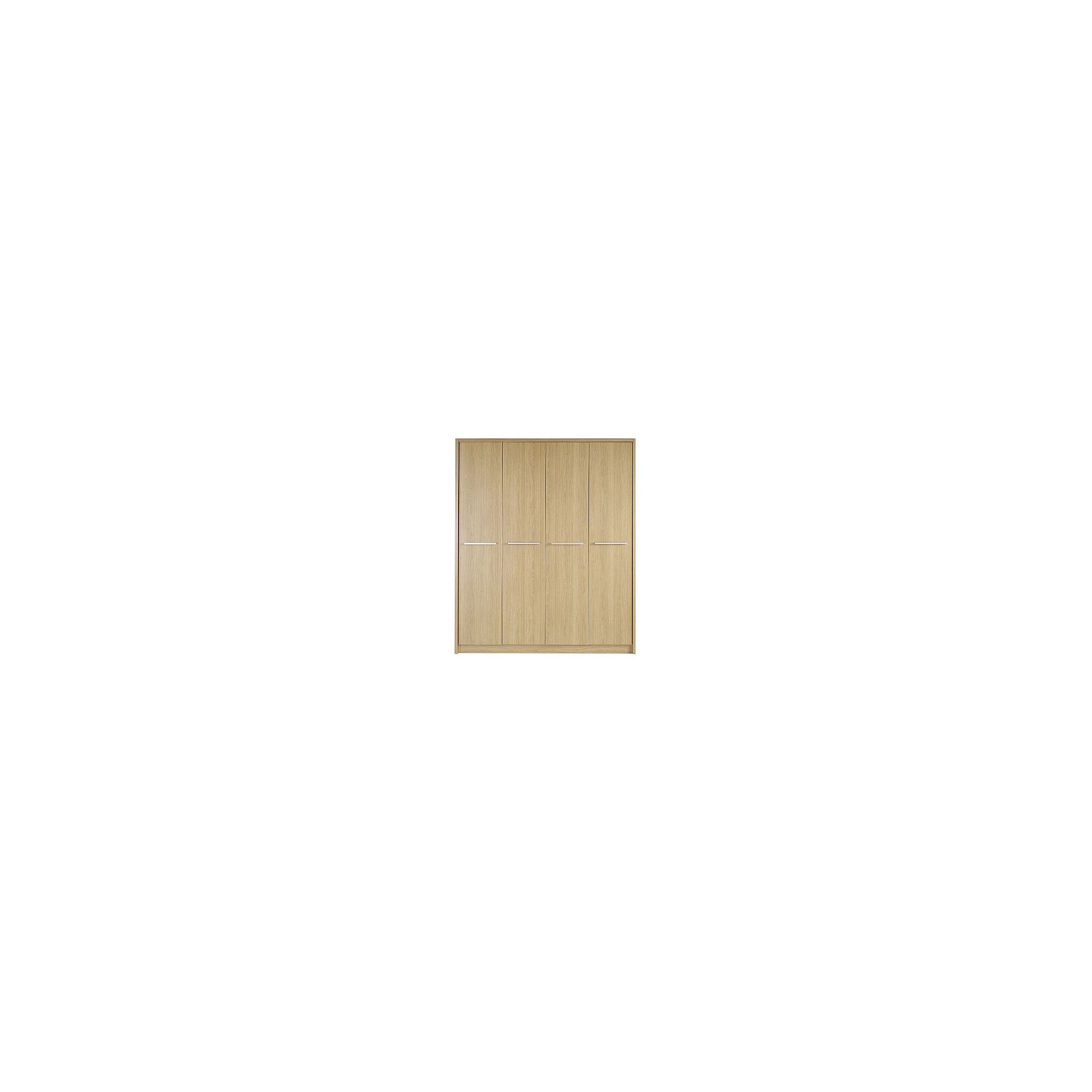 Kit Form Kit-form Delux Four Door Plain Wardrobe in Oak at Tesco Direct