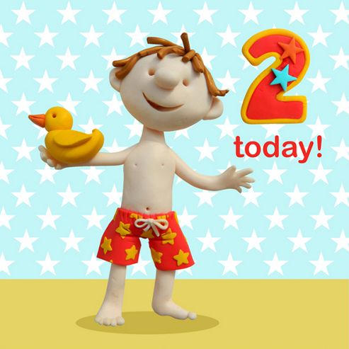 Image of Holy Mackerel Boy Age 2 Greetings Card