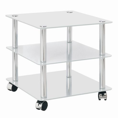 Image of Urbane Designs France Trolley Side Table - White