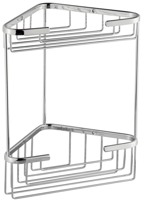 Image of Nicol Elke Corner Shower Shelf In Chrome