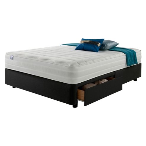Image of Silentnight Mirapocket 1200 Classic 2 Drawer King Divan Charcoal No Headboard