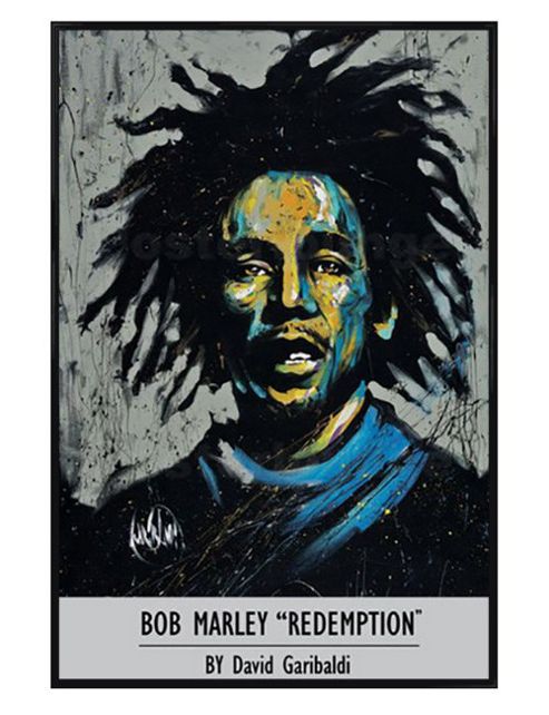 Image of Bob Marley David Garibaldi Gloss Black Framed Poster