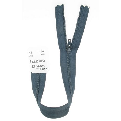 Image of Dress Zip - 30cm - Soldier Blue