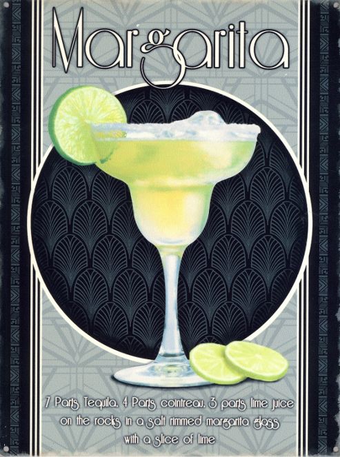 Image of Margarita Time Tin Sign