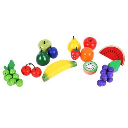 Image of Santoys St134 Wooden Play Food (13 Pieces) Fruit In Net