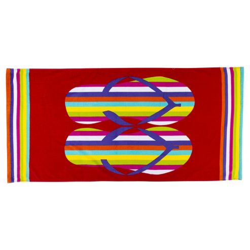 Image of Tesco Flip Flop Beach Towel