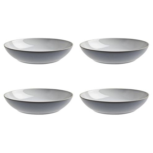 Image of Denby Everyday Pasta Bowls, Set Of Four, Cool Blue