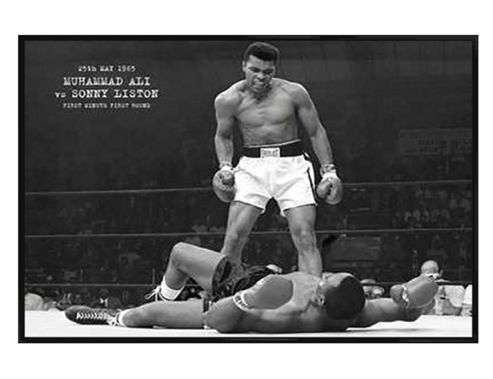 Image of Muhammad Ali Gloss Black Framed Vs. Sonny Liston Poster